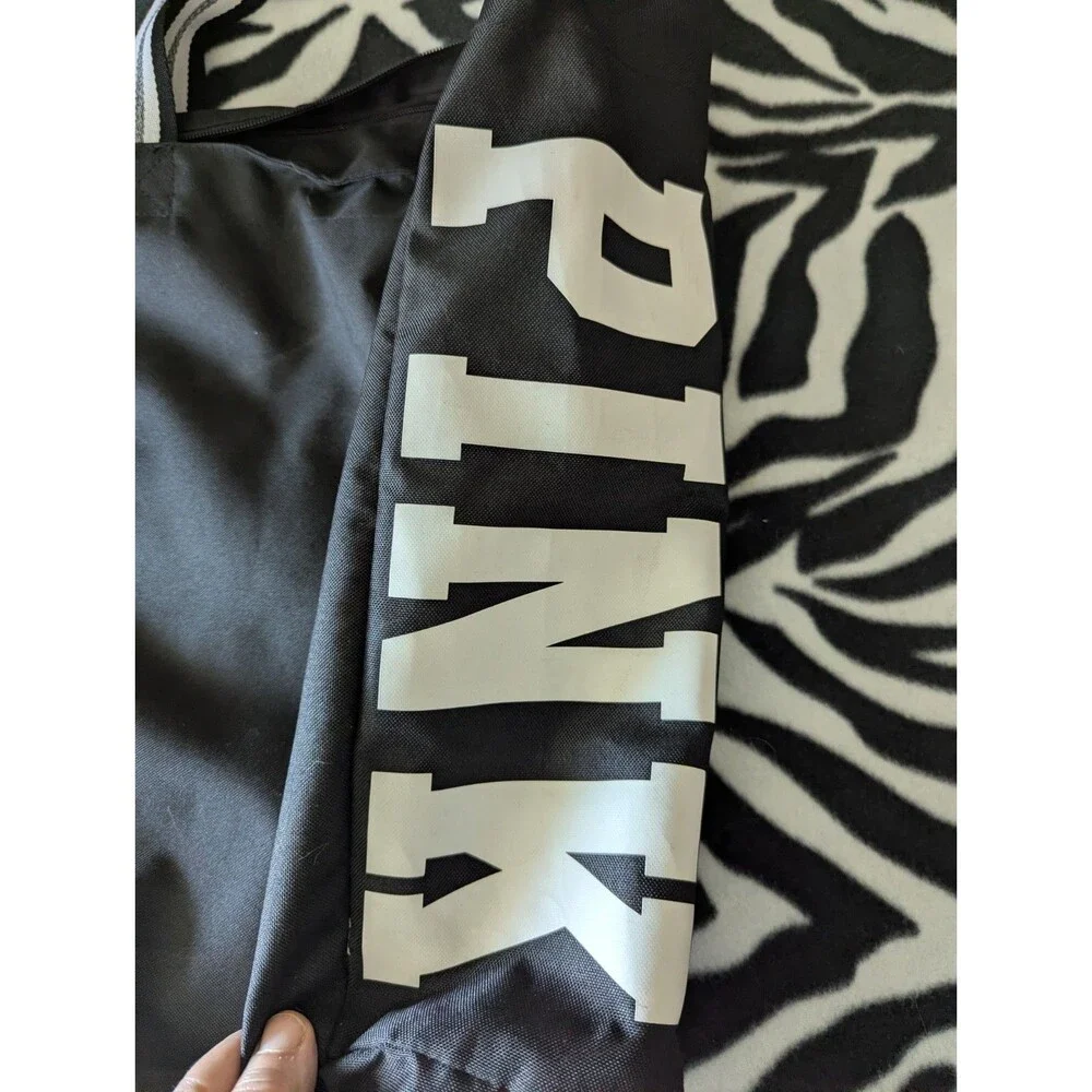 Victoria's Secret PINK Logo w/Dog Black and White Weekender Tote Bag